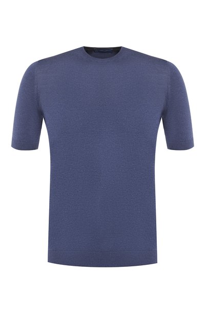 Шелковый джемпер ANDREA CAMPAGNA синего цвета по цене 43900 руб., арт. 43112/23503, фото 1 Шелковый джемпер ANDREA CAMPAGNA, арт. 43112/23503, фото 1