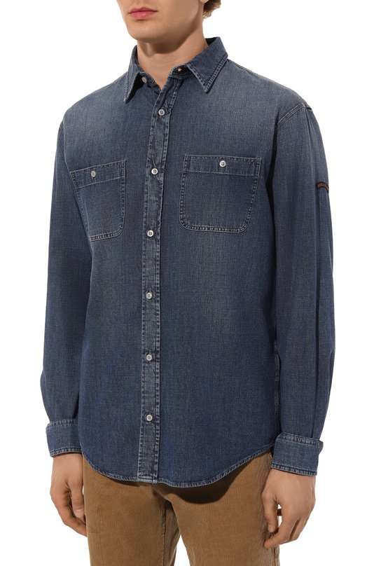 Джинсовая рубашка Paul&Shark 14313187 Синий  14313187 Фото 3
