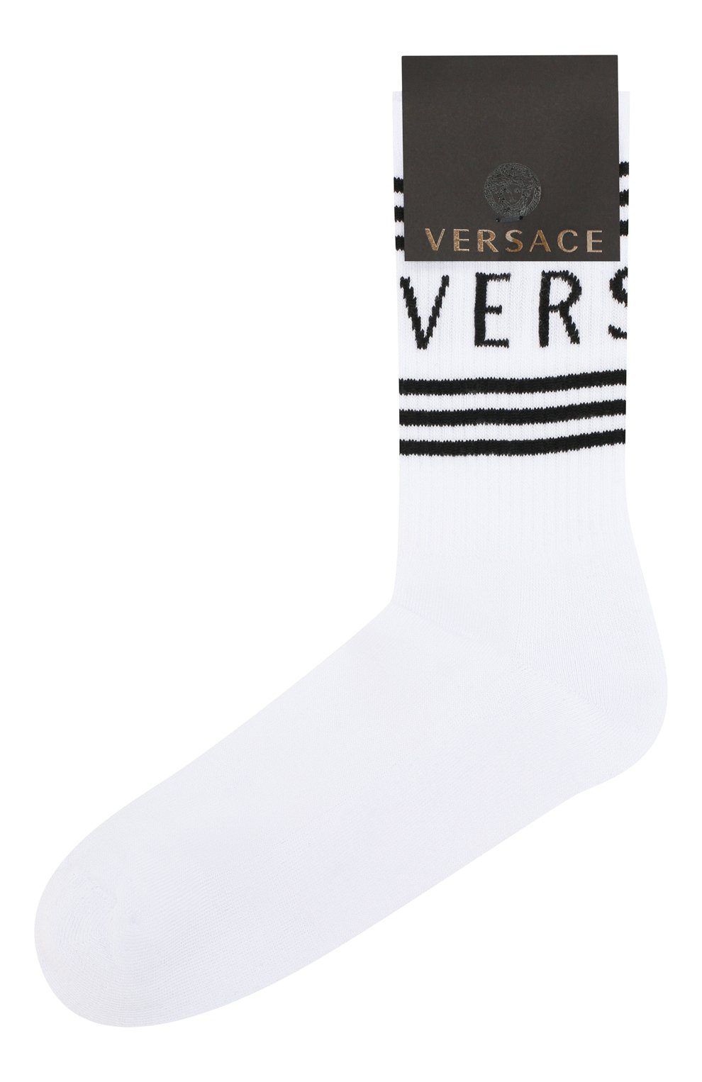 Носки VERSACE белого цвета по цене 8755 руб., арт. ICZD002/IK0203, фото 1 Носки VERSACE, арт. ICZD002/IK0203, фото 1