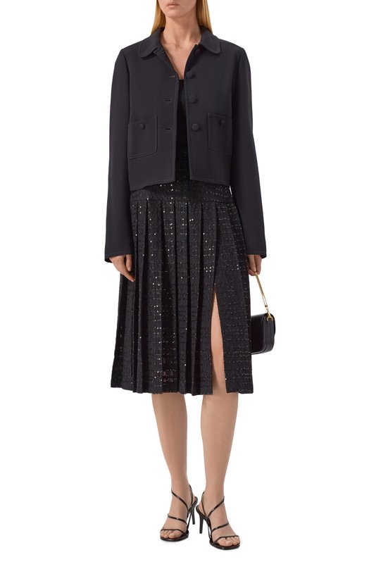 Плиссированная юбка Alessandra Rich FABX4285/F4714 Чёрный  FABX4285/F4714 Фото 2