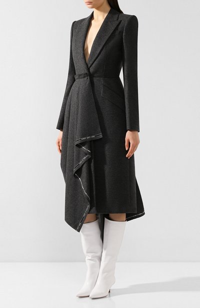 Шерстяное пальто ALEXANDER MCQUEEN темно-серого цвета по цене 323500 руб., арт. 594017/QJAAN, фото 3 Шерстяное пальто ALEXANDER MCQUEEN, арт. 594017/QJAAN, фото 3