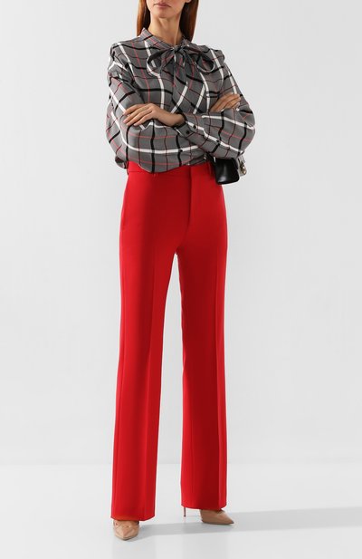 Брюки со стрелками BALENCIAGA красного цвета по цене 72800 руб., арт. 595066/TGT03, фото 2 Брюки со стрелками BALENCIAGA, арт. 595066/TGT03, фото 2