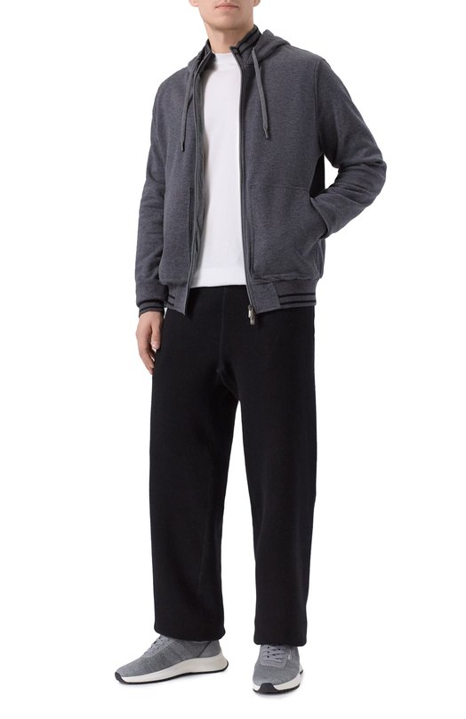 Толстовка из хлопка и кашемира Capobianco 19M405.LB00. Серый  19M405.LB00. Фото 2