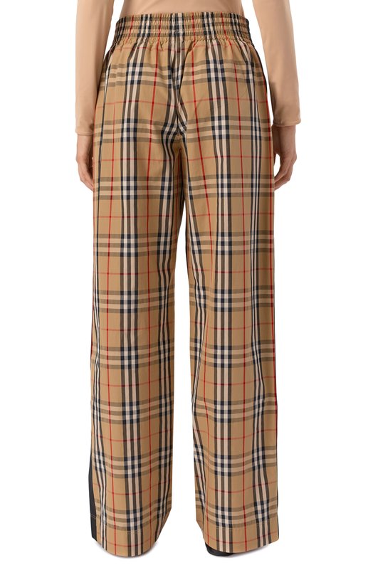 Хлопковые брюки Burberry 8111874 Бежевый  8111874 Фото 4