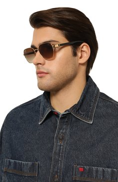 Женские солнцезащитные очки RAY-BAN коричневого цвета, арт. 3794M-F02913 | Фото 3 (Региональные ограничения белый список (Axapta Mercury): Не проставлено; Нос: Не проставлено; Тип очков: С/з; Материал: Металл; Кросс-КТ: С/з-унисекс; Оптика Гендер: оптика-унисекс; Очки форма: Квадратные)