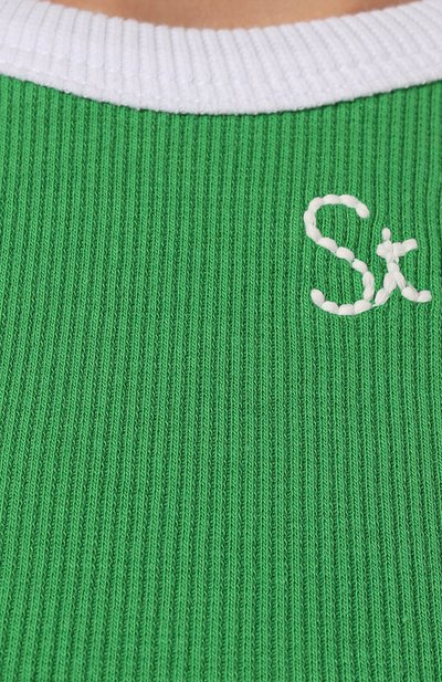 Хлопковый топ MC2 SAINT BARTH зеленого цвета по цене 6155 руб., арт. STBW/BLUE/07295D, фото 5 Хлопковый топ MC2 SAINT BARTH, арт. STBW/BLUE/07295D, фото 5