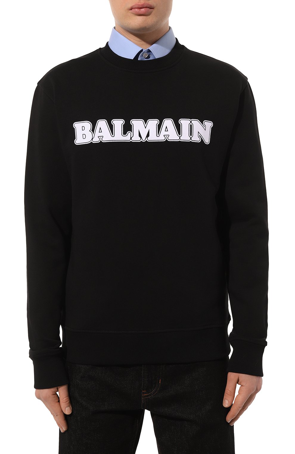 Хлопковый свитшот BALMAIN, арт. BH0JQ040BC53, фото 3