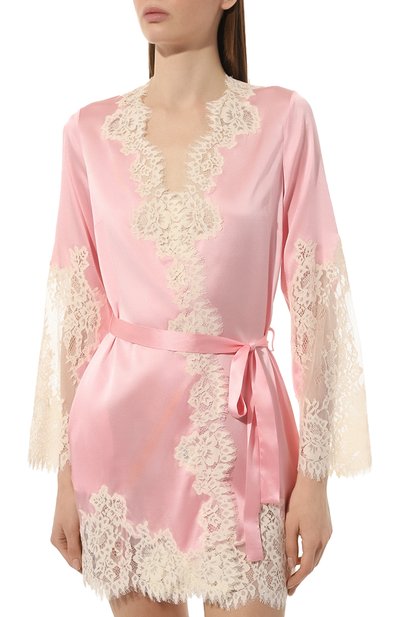 Шелковый халат MARJOLAINE светло-розового цвета по цене 60550 руб., арт. 4RUB2001, фото 3 Шелковый халат MARJOLAINE, арт. 4RUB2001, фото 3