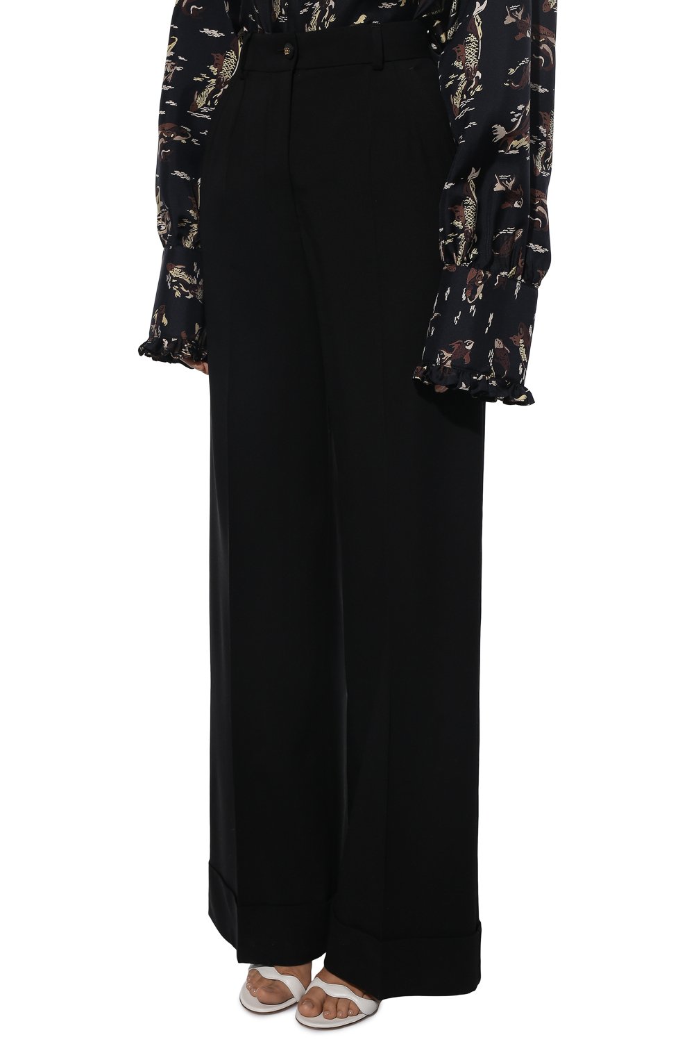 Шерстяные брюки DOLCE & GABBANA черного цвета по цене 96450 руб., арт. FTBM0T/FUBAJ, фото 3 Шерстяные брюки DOLCE & GABBANA, арт. FTBM0T/FUBAJ, фото 3
