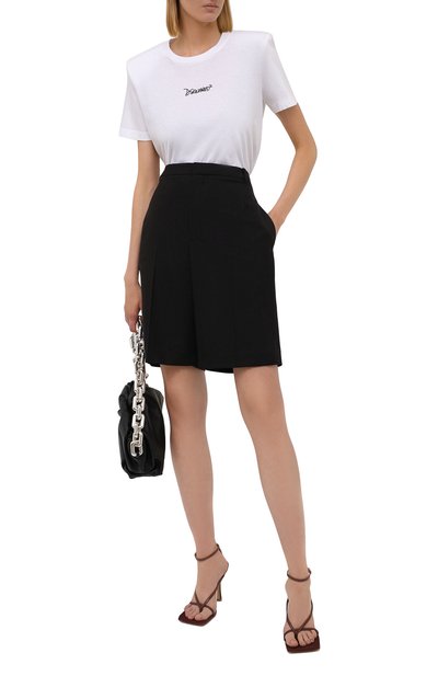 Хлопковая футболка DSQUARED2 белого цвета по цене 27800 руб., арт. S75GD0205/S23652, фото 2 Хлопковая футболка DSQUARED2, арт. S75GD0205/S23652, фото 2