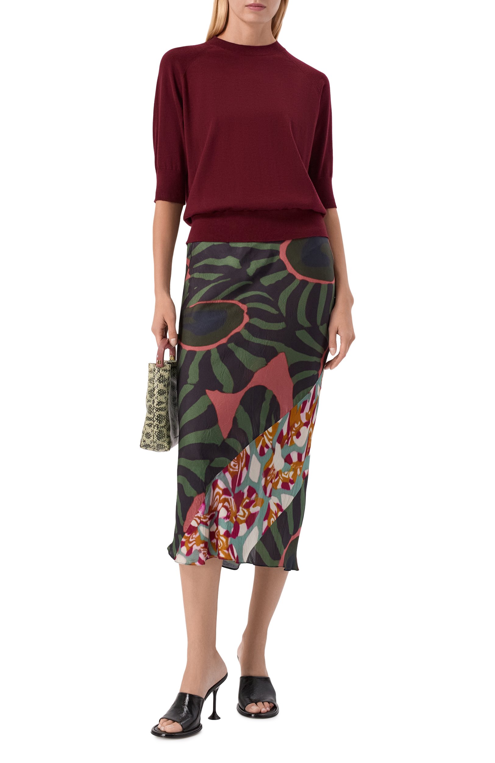 Шерстяной пуловер DRIES VAN NOTEN бордового цвета по цене 59950 руб., арт. 131204/4700, фото 2 Шерстяной пуловер DRIES VAN NOTEN, арт. 131204/4700, фото 2