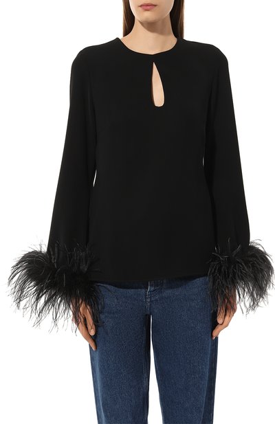 Блузка с отделкой перьями P.A.R.O.S.H., арт. D313048P, фото 3