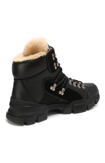Кожаные кроссовки flashtrek с внутренней отделкой из овчины GUCCI, арт. 550034/D6060, фото 4