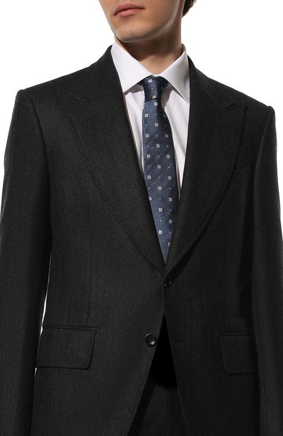 Шелковый галстук CANALI синего цвета по цене 13250 руб., арт. 18/HJ03412, фото 2 Шелковый галстук CANALI, арт. 18/HJ03412, фото 2