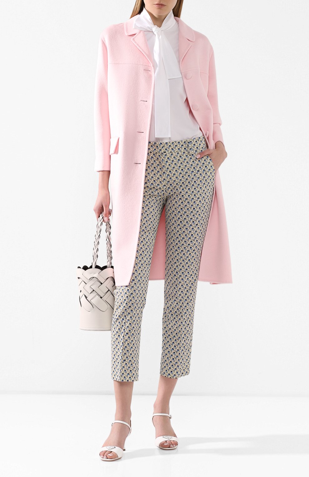 Шерстяное пальто PRADA, арт. P638M-1CRU-F0E18, фото 2