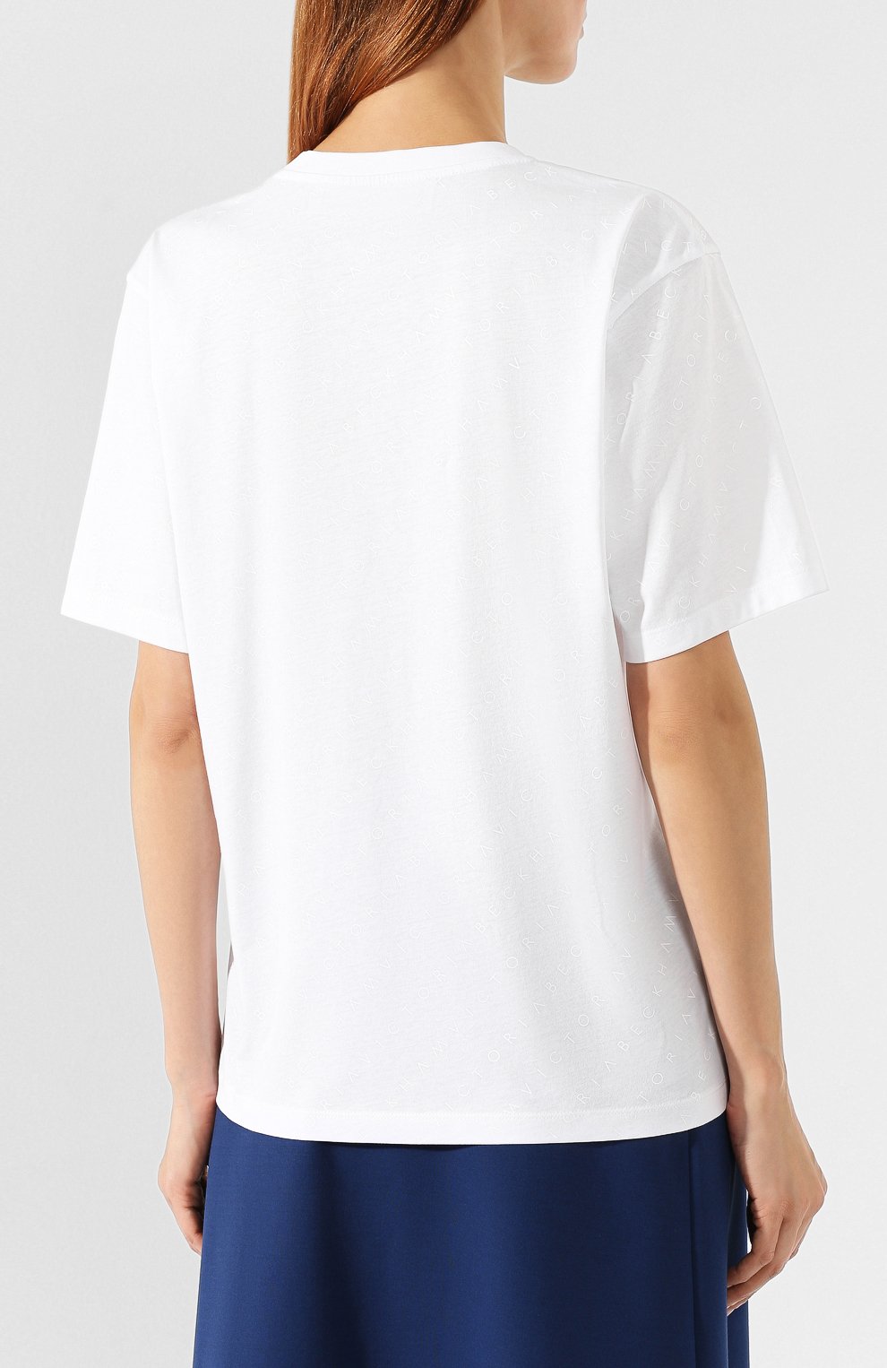 Хлопковая футболка VICTORIA, VICTORIA BECKHAM, арт. JYVV 072F PAW19 C0TT0N JERSEY, фото 4