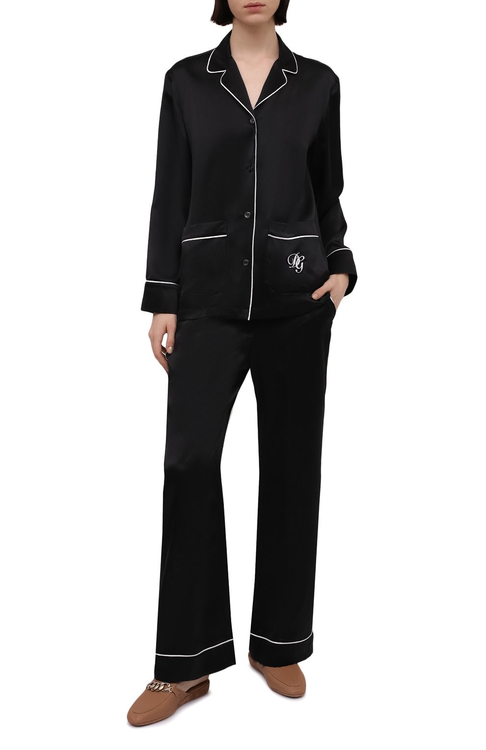 Шелковые брюки DOLCE & GABBANA, арт. FTB0MT/FU1AU, фото 2