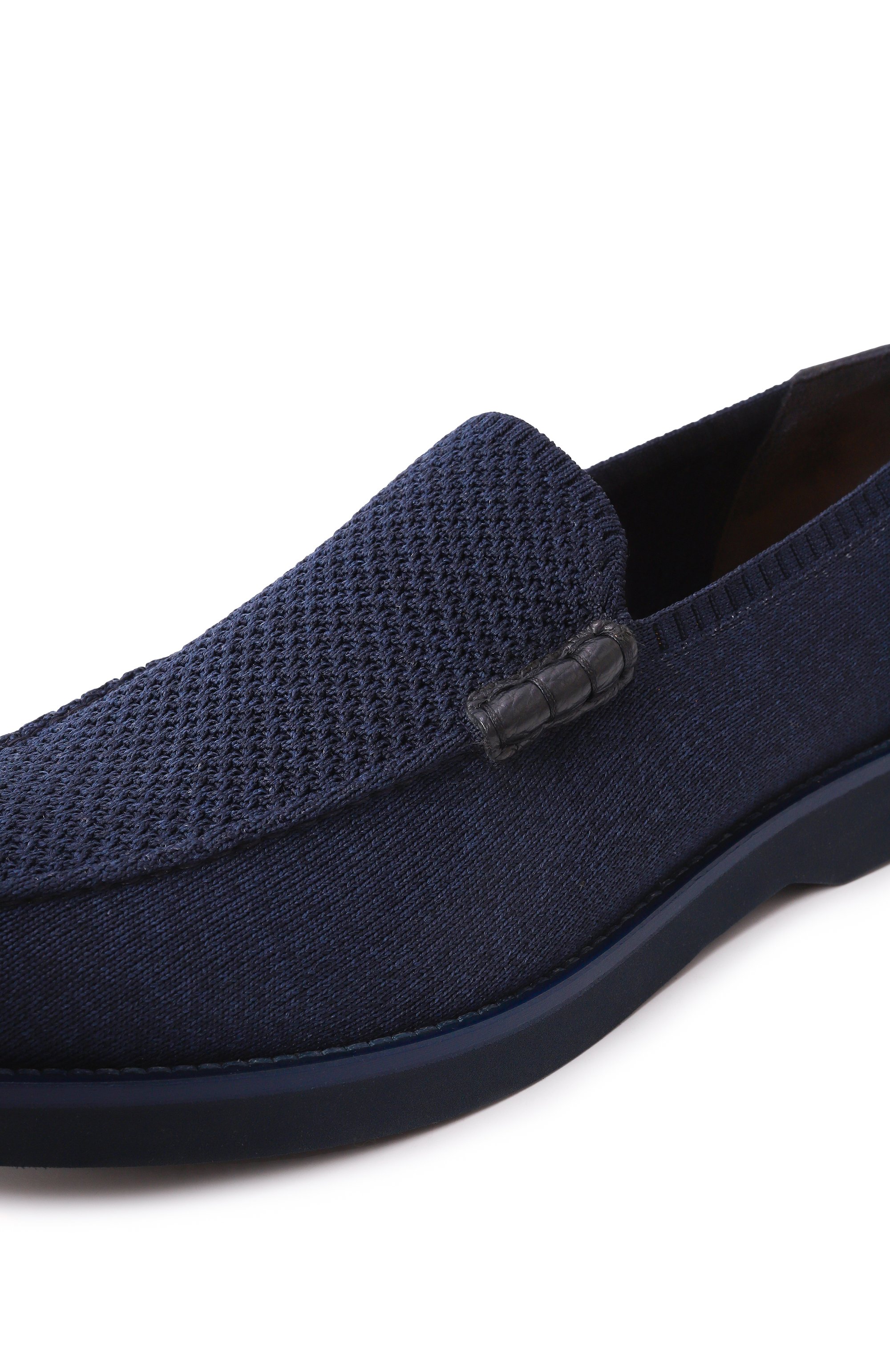 Текстильные лоферы DOUCAL'S синего цвета по цене 56250 руб., арт. DU3380P0TEPZ658B, фото 7 Текстильные лоферы DOUCAL'S, арт. DU3380P0TEPZ658B, фото 7