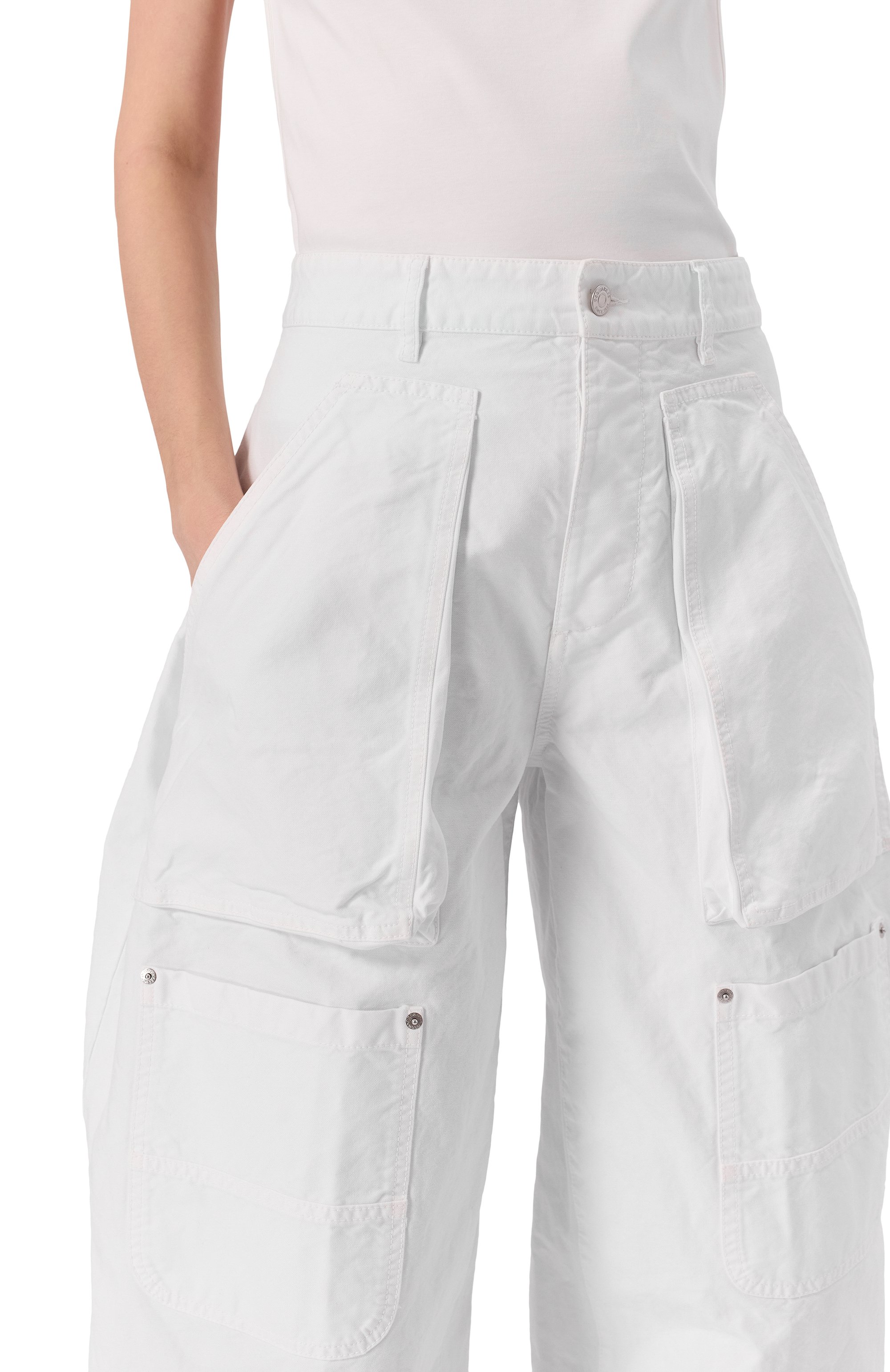 Хлопковые брюки-карго DSQUARED2 белого цвета по цене 63950 руб., арт. S80KA0049/D35106, фото 5 Хлопковые брюки-карго DSQUARED2, арт. S80KA0049/D35106, фото 5