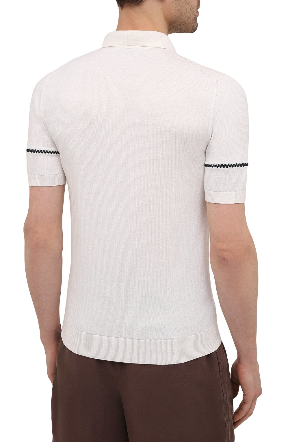 Поло из хлопка и шелка IL BORGO CASHMERE, арт. 56-2071G0, фото 4