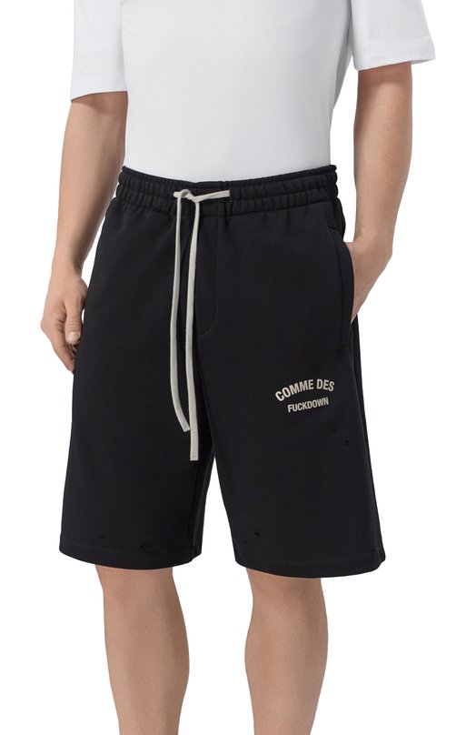 Хлопковые шорты Comme des Fuckdown CFABM01925 Чёрный  CFABM01925 Фото 3