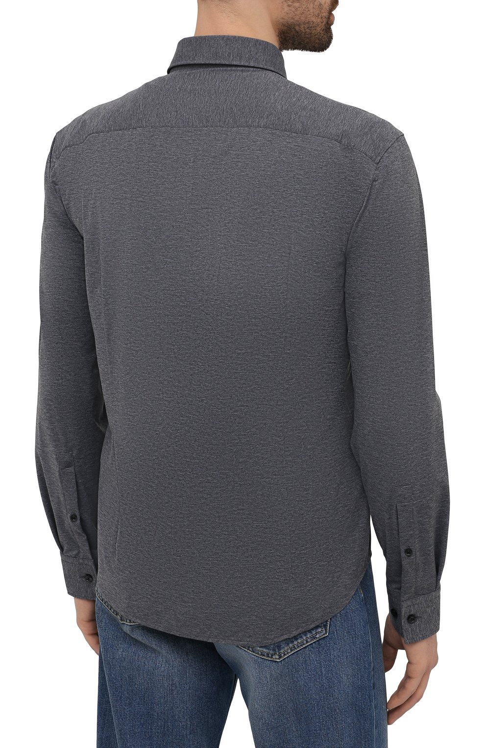 Рубашка HUGO серого цвета по цене 19550 руб., арт. 50450184, фото 4 Рубашка HUGO, арт. 50450184, фото 4