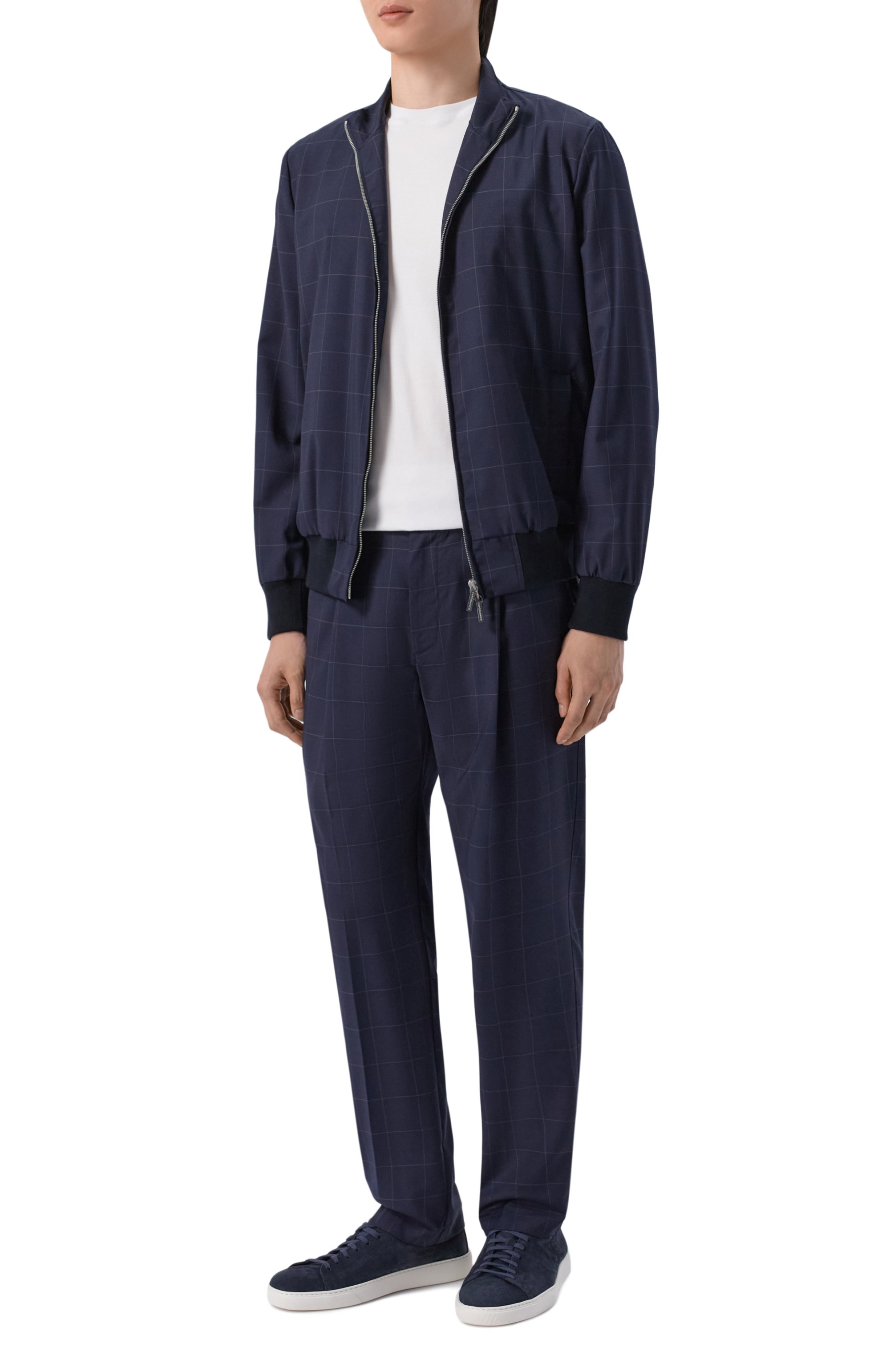 Шерстяной бомбер CAPOBIANCO темно-синего цвета по цене 111000 руб., арт. 20M189.FN00., фото 2 Шерстяной бомбер CAPOBIANCO, арт. 20M189.FN00., фото 2