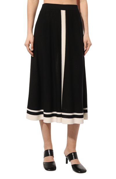 Юбка из шелка и вискозы FREEAGE черного цвета по цене 80080 руб., арт. S24.SK051.6079.900, фото 3 Юбка из шелка и вискозы FREEAGE, арт. S24.SK051.6079.900, фото 3