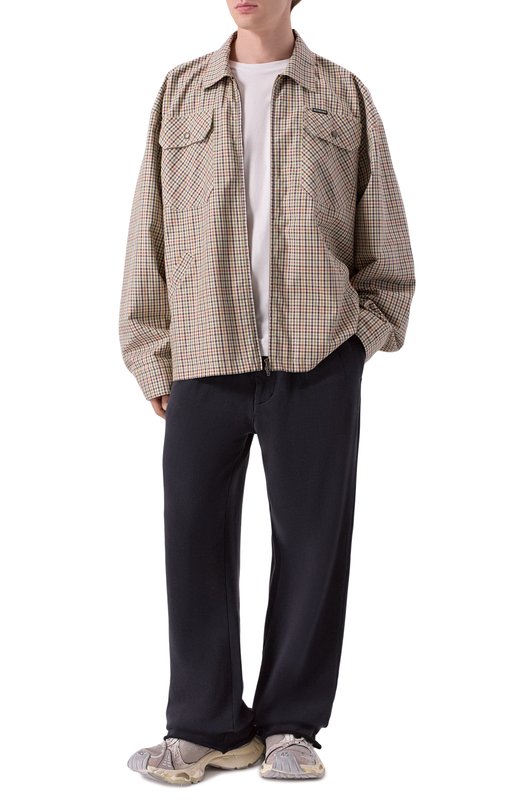 Хлопковые брюки R13 R13WK326-K001A Чёрный  R13WK326-K001A Фото 2