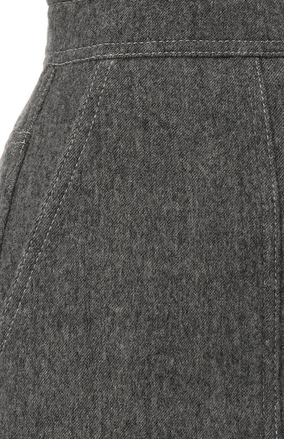 Юбка из шерсти и хлопка LVIR серого цвета по цене 36100 руб., арт. LV23F-SK03B, фото 5 Юбка из шерсти и хлопка LVIR, арт. LV23F-SK03B, фото 5