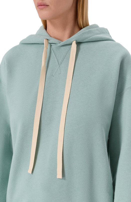 Хлопковое худи Jil Sander J40GU0121/J20039 Голубой  J40GU0121/J20039 Фото 5