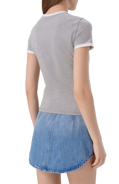 Хлопковая футболка DIESEL серого цвета по цене 9325 руб., арт. A21917/0QHHA, фото 4 Хлопковая футболка DIESEL, арт. A21917/0QHHA, фото 4