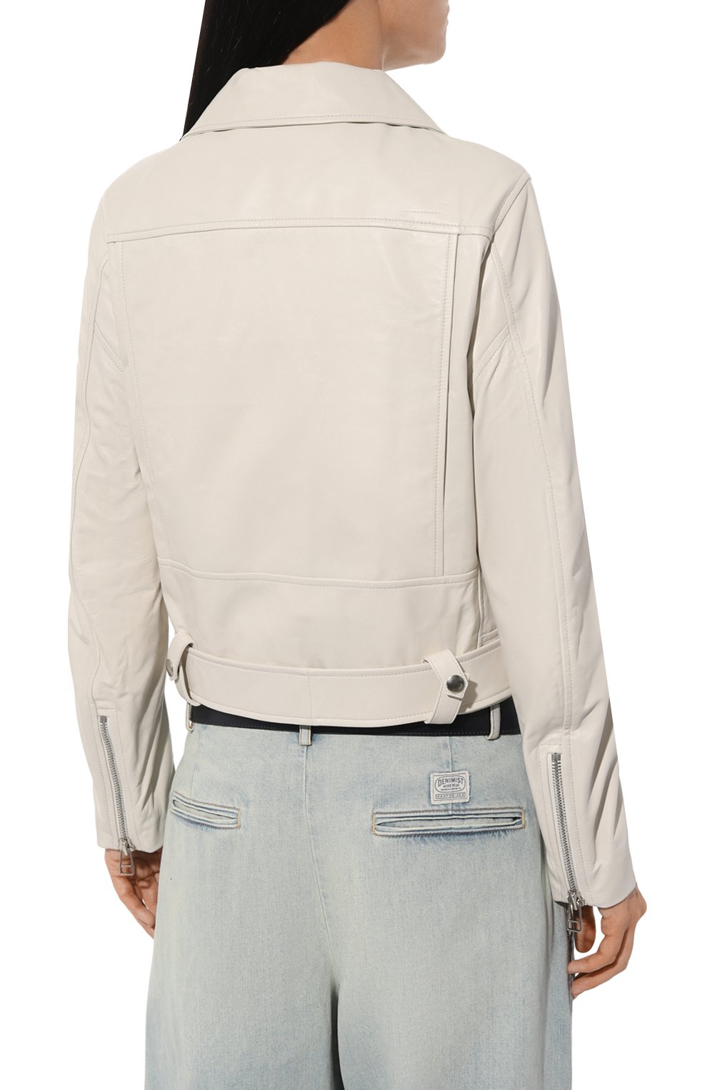 Кожаная куртка ALINE кремового цвета по цене 115000 руб., арт. AL030102, фото 4 Кожаная куртка ALINE, арт. AL030102, фото 4