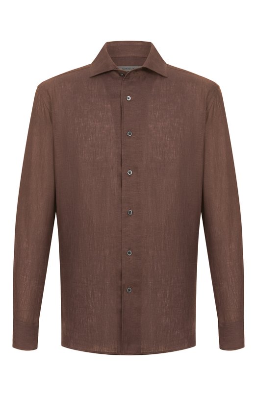 Льняная рубашка Corneliani 25P213-2511648 Коричневый 25P213-2511648
