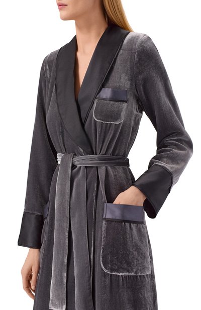 Халат из вискозы и шелка MARJOLAINE, арт. 5BRU2203, фото 4