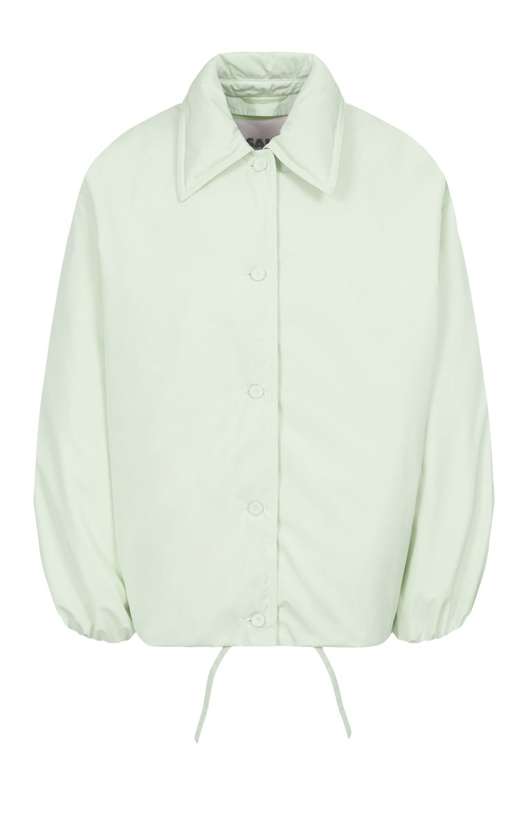 Женская пуховая куртка JIL SANDER светло-зеленого цвета, арт. J01AF0107-J70192 | Фото 1 (Материал внешний: Синтетический материал; Рукава: Длинные; Длина (верхняя одежда): Короткие; Материал подклада: Синтетический материал; Материал утеплителя: Пух и перо; Кросс-КТ: Куртка, Утепленные; Стили: Минимализм; Автоматизация ТО: Проставлено; Автоматизация состава: Проставлено)