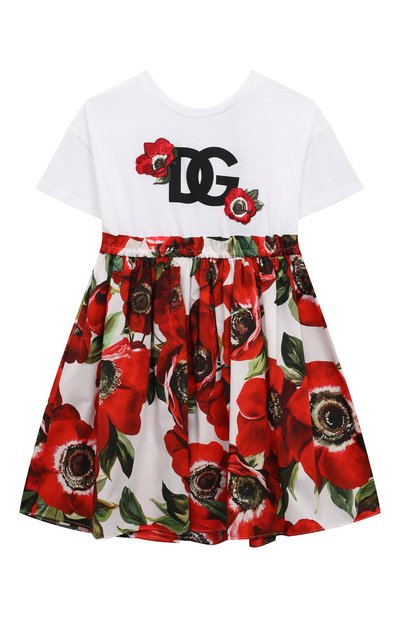 Хлопковое платье DOLCE & GABBANA, арт. L5JD8A/G7M2A/8-14