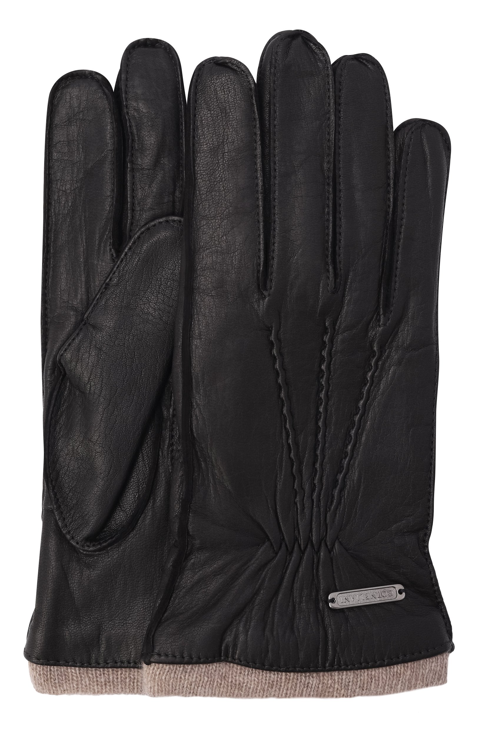 Кожаные перчатки CORNELIANI черного цвета по цене 67350 руб., арт. 28Q310/2A20581, фото 1 Кожаные перчатки CORNELIANI, арт. 28Q310/2A20581, фото 1