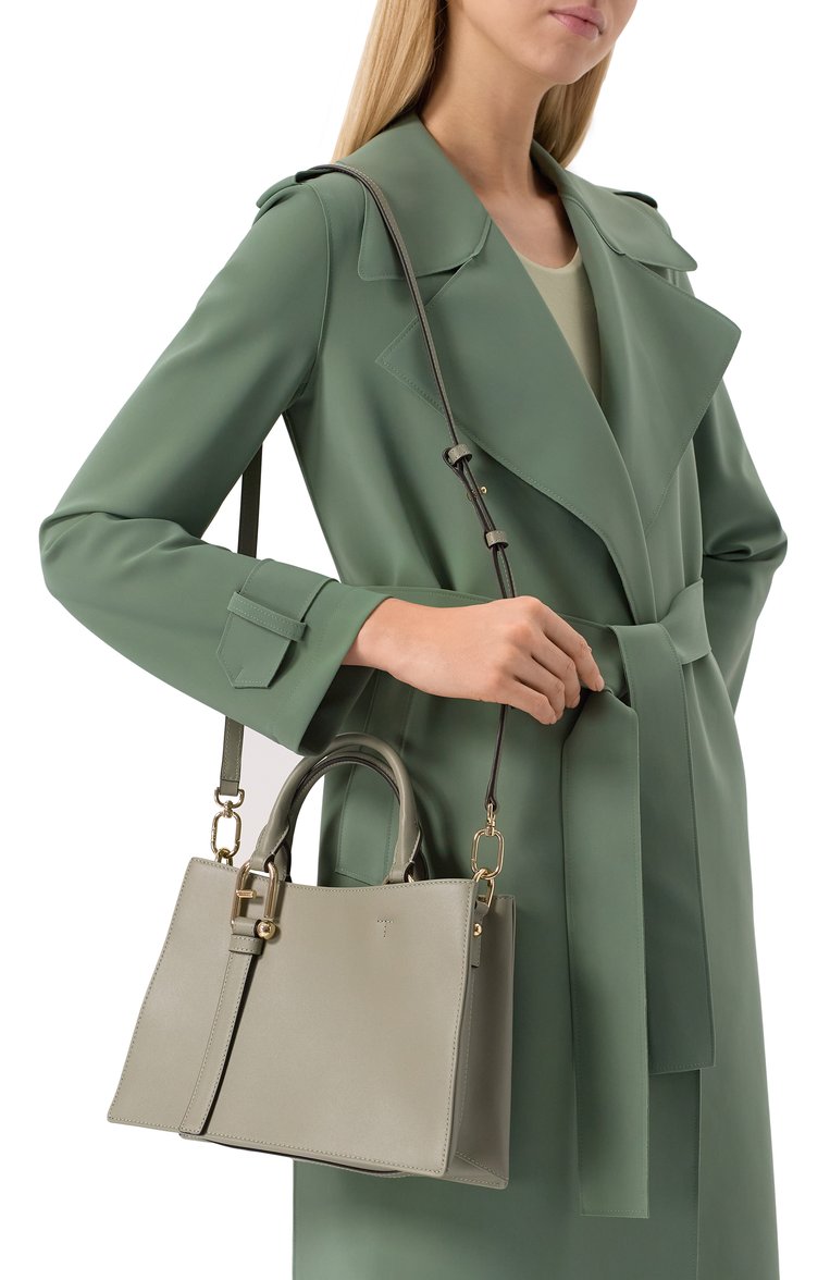 Женская сумка furla nuvola FURLA светло-зеленого цвета, арт. WB01336/BX2045 | Фото 2 (Размер: medium; Материал: Натуральная кожа; Ремень/цепочка: На ремешке)