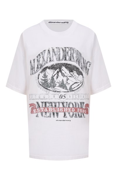 Женская хлопковая футболка ALEXANDER WANG, арт. UCC4251851