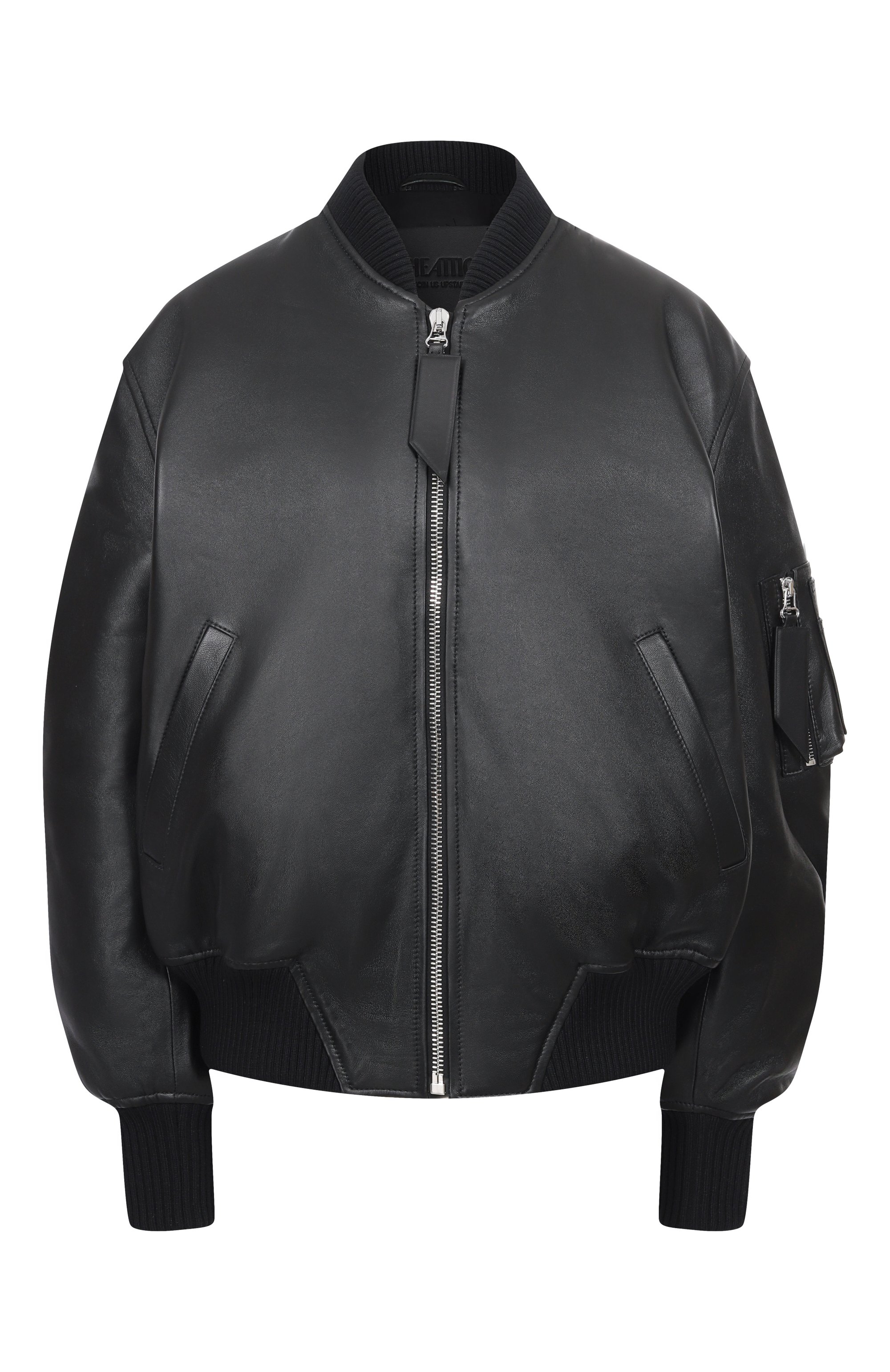 Утепленный кожаный бомбер THE ATTICO, арт. 260WCB00004/LBT128AA, фото 1