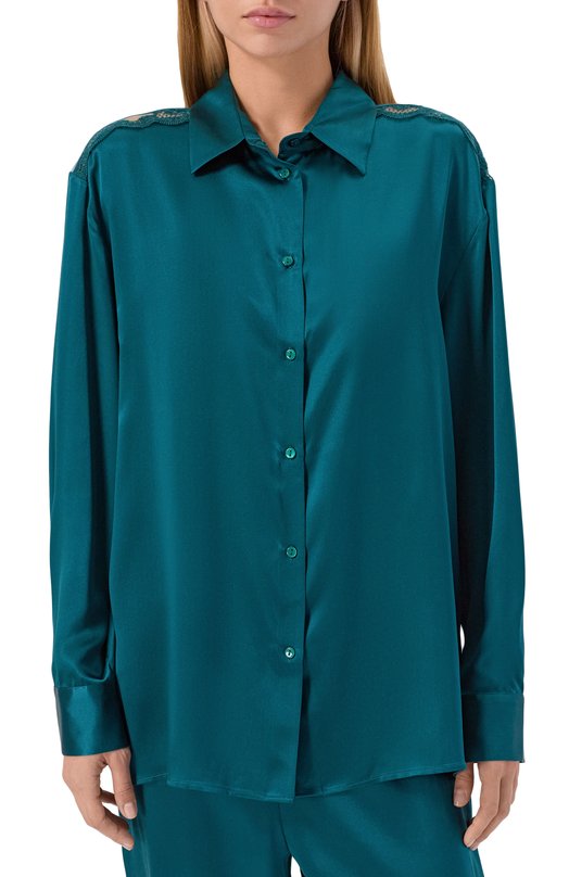 Шелковая рубашка SimonePerele 1F8957 Зелёный  1F8957 Фото 3