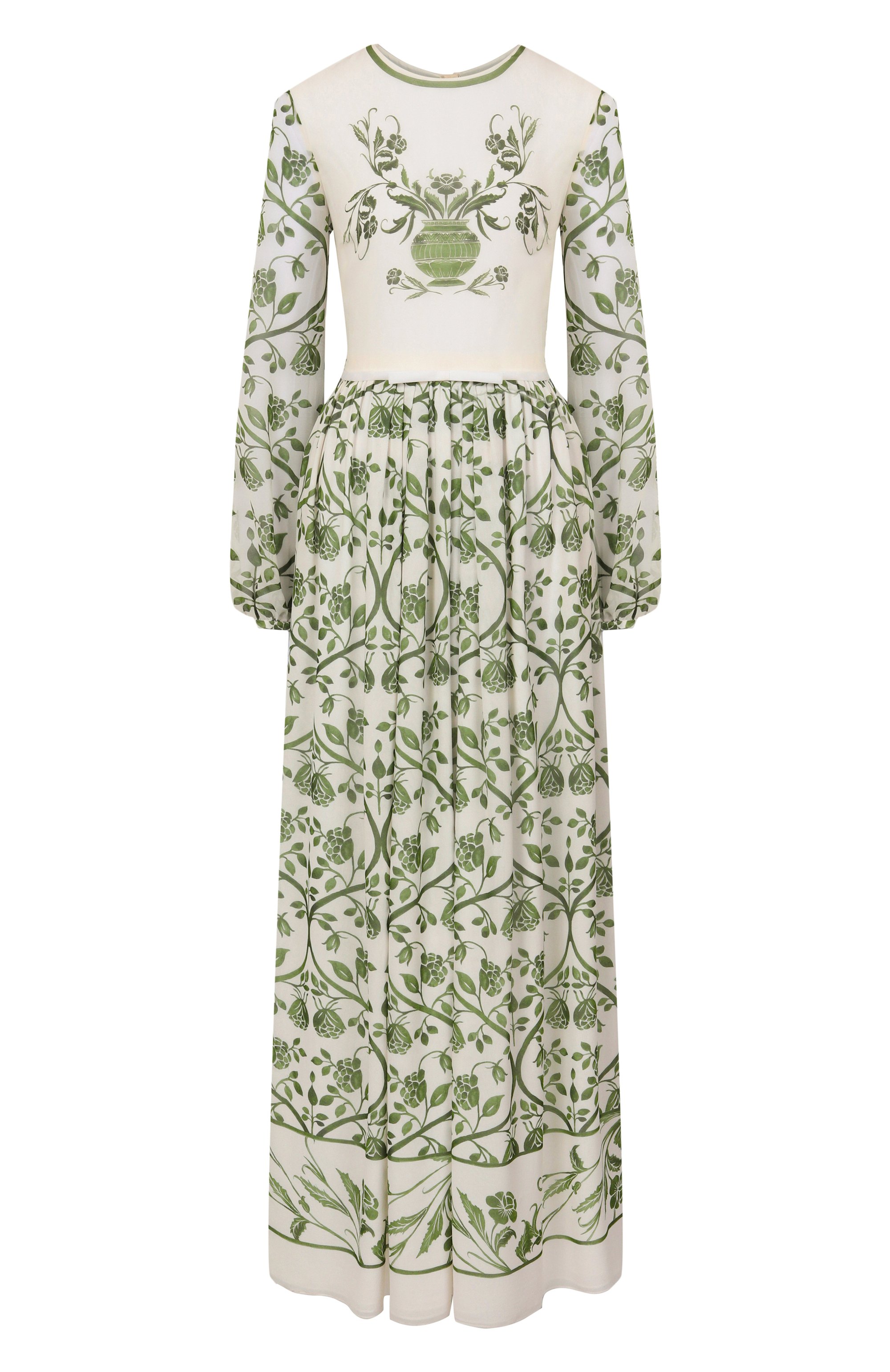 Шелковое платье GIAMBATTISTA VALLI зеленого цвета по цене 786000 руб., арт. 25SSPVCA5123-43PRI, фото 1 Шелковое платье GIAMBATTISTA VALLI, арт. 25SSPVCA5123-43PRI, фото 1