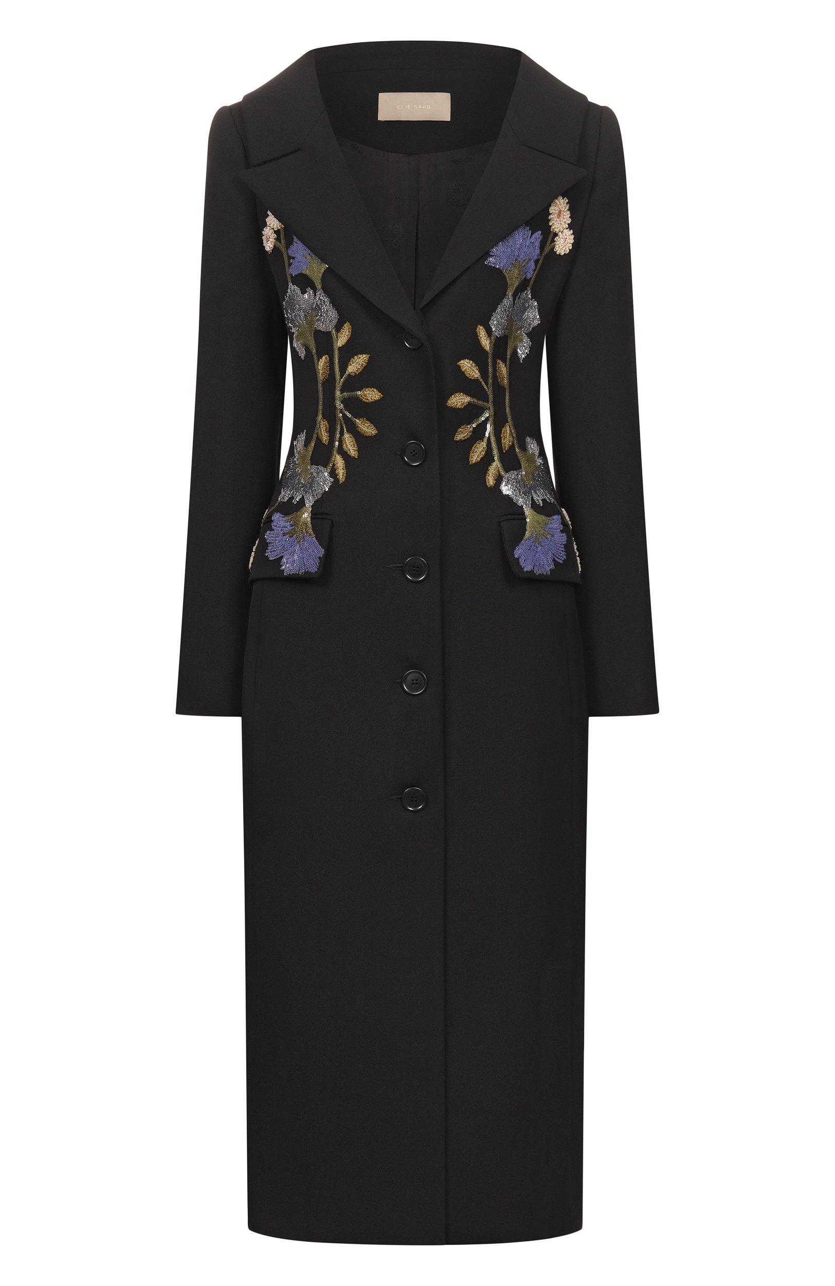 Пальто с отделкой пайетками ELIE SAAB, арт. C0042NP26/W0012, фото 1