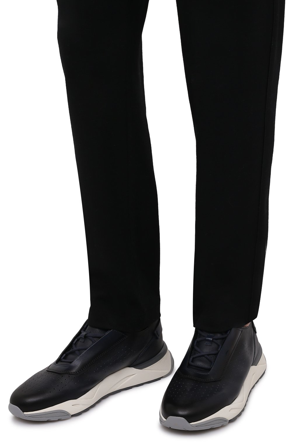 Кожаные кроссовки SANTONI, арт. MBIM21694BGRNDYEU57, фото 3