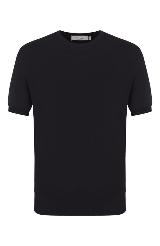 Хлопковый джемпер Canali C0719/MK02459 Чёрный C0719/MK02459