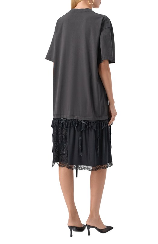 Хлопковое платье Balenciaga 831215/TMN09 Чёрный  831215/TMN09 Фото 4
