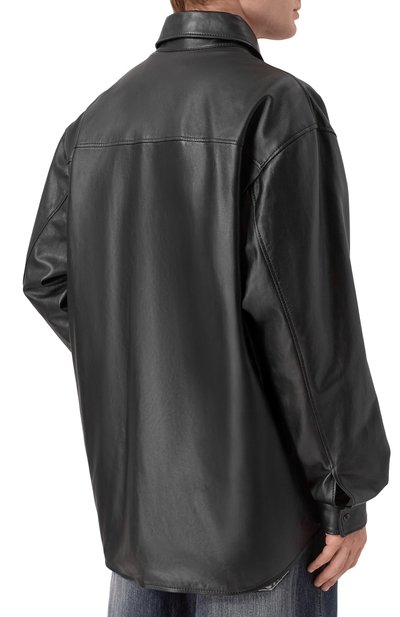 Кожаная рубашка ROADLESS черного цвета по цене 94600 руб., арт. RSS-L0S, фото 4 Кожаная рубашка ROADLESS, арт. RSS-L0S, фото 4