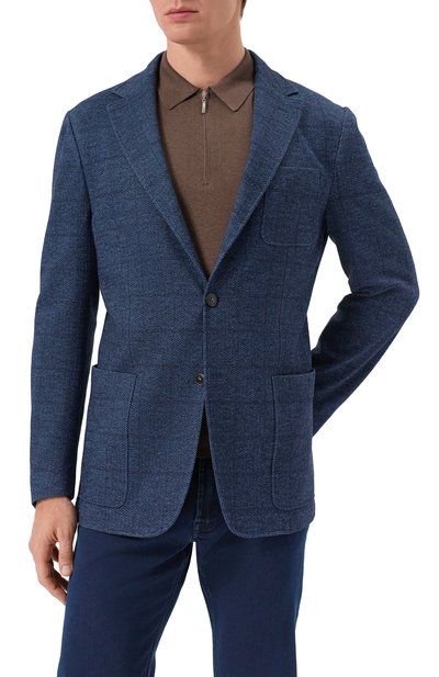 Пиджак из шерсти и хлопка CANALI, арт. J0147/JJ02554, фото 4