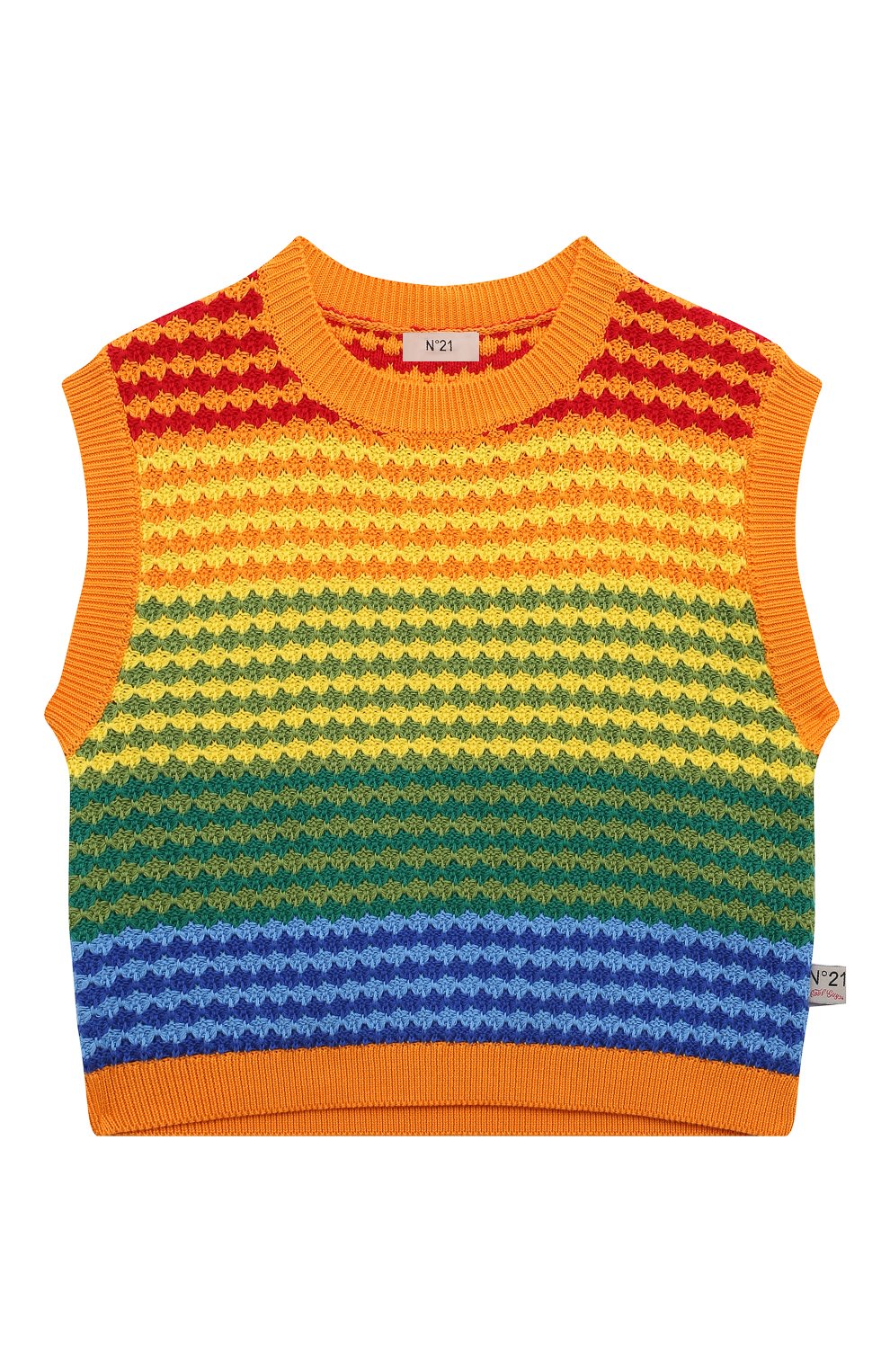 Хлопковый жилет N21 разноцветного цвета по цене 16300 руб., арт. N21857/N0334, фото 1 Хлопковый жилет N21, арт. N21857/N0334, фото 1